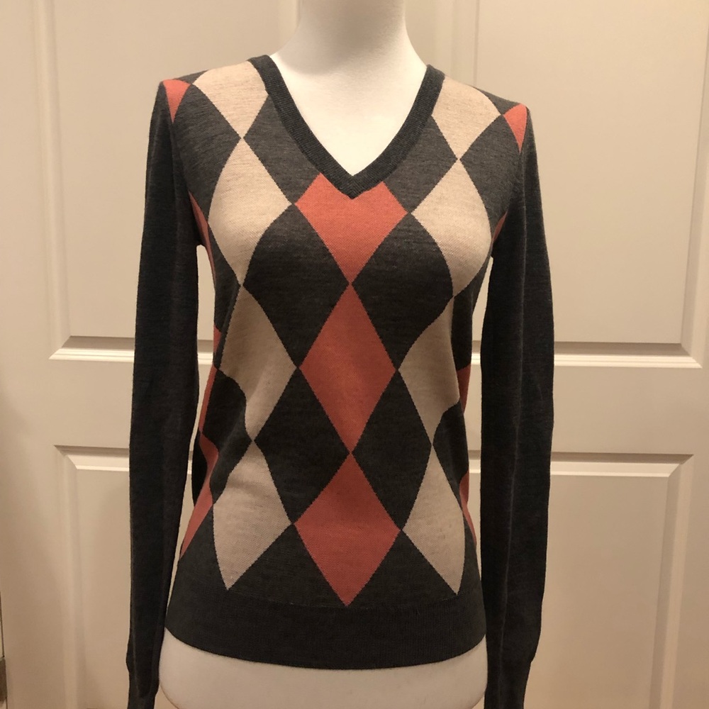 CLUB MONACO diamond print sweater